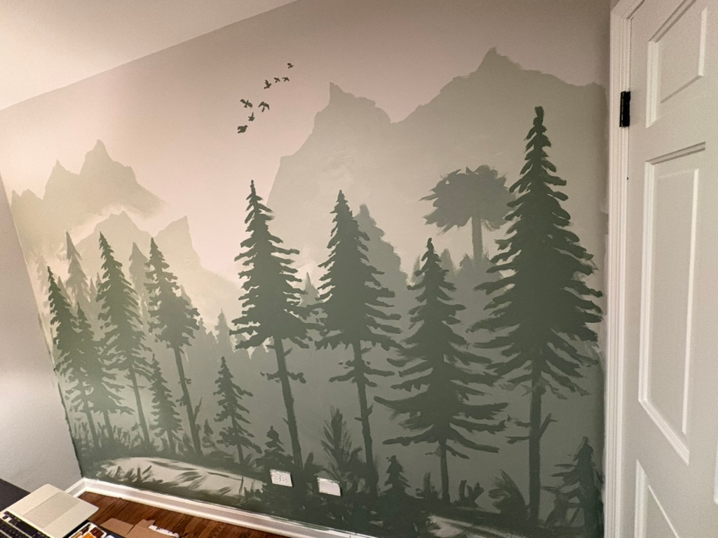 Custom residential wall mural